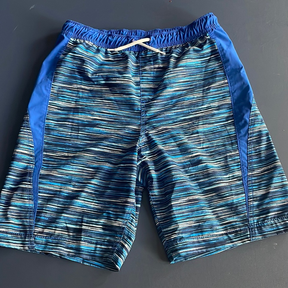 Lands’ End Swim Trunks - YXXL 18/20 - Blue Pattern - Great Condition